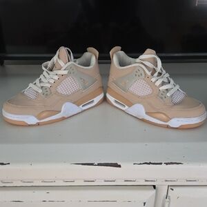 Jordan Athletic Shoes in Beige and White
